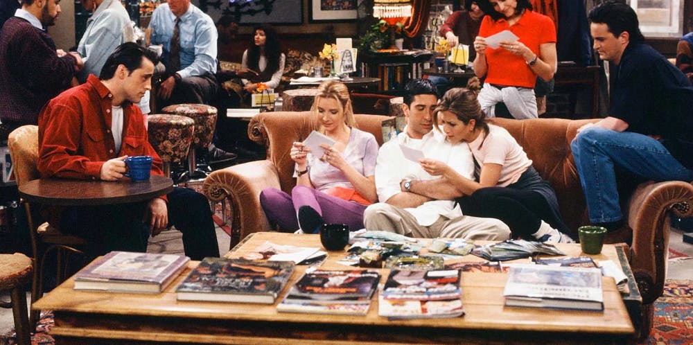 Characters hang out at Central Perk 'Friends' (1994-2004), Warner Bros.