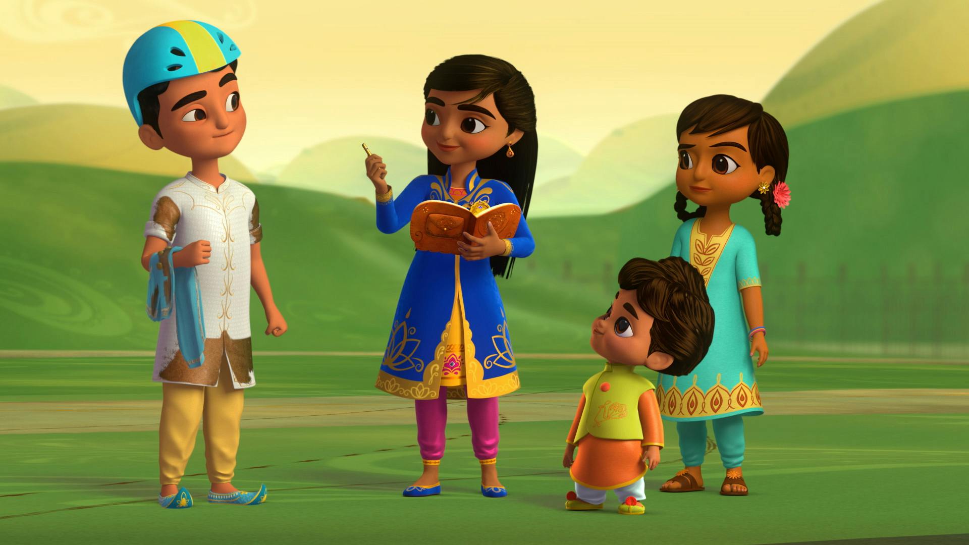 Mira, royal detective, with Prince Veer solving a case (Disney Junior)