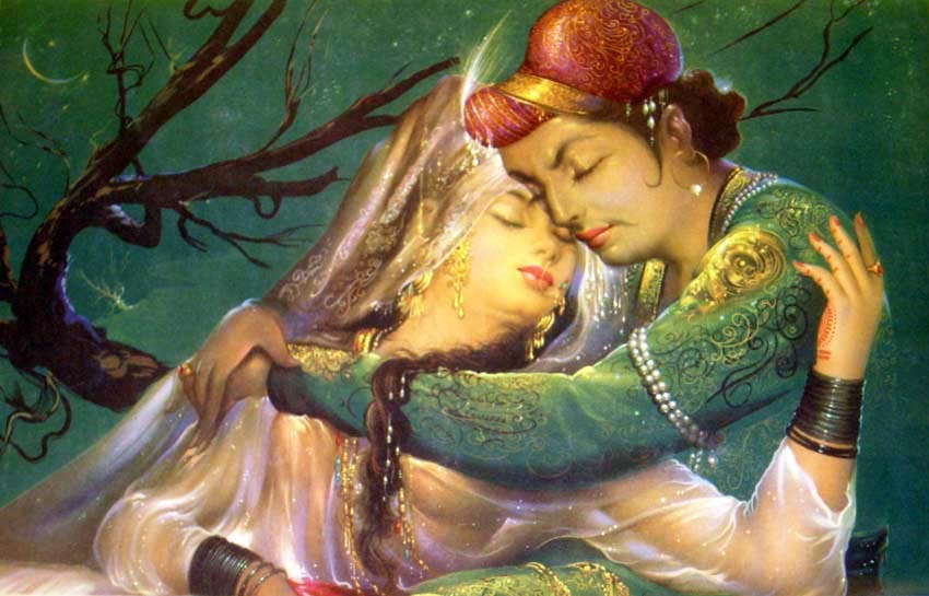 Prince Salim (the future Jahangir) and his legendary illicit love, the dancing girl Anarkali (1940's)
