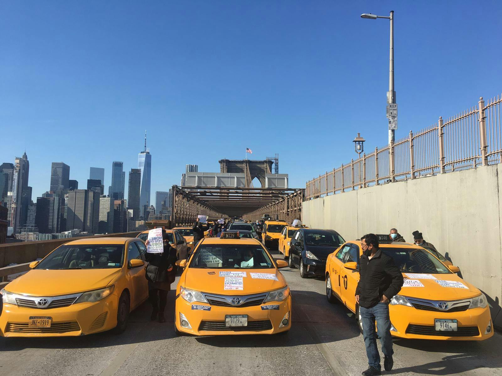 new york city taxi blockade
