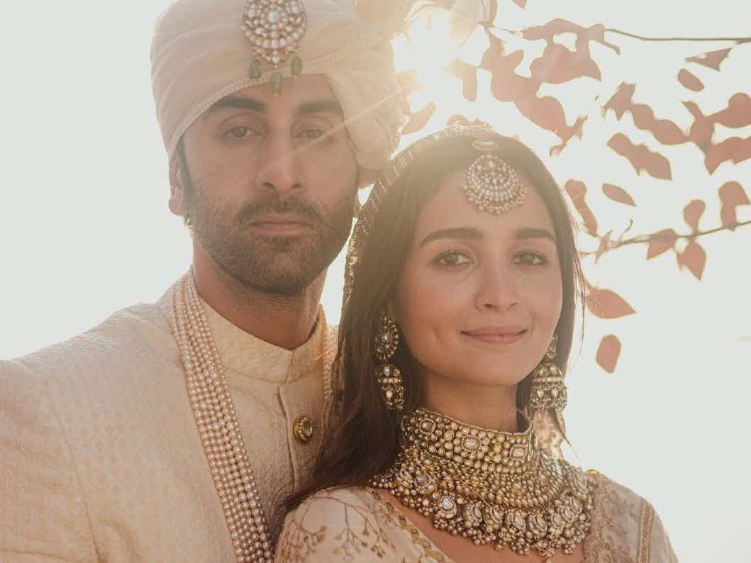 Ranbir Kapoor and Alia Bhatt at their wedding (Alia Bhatt Instagram)