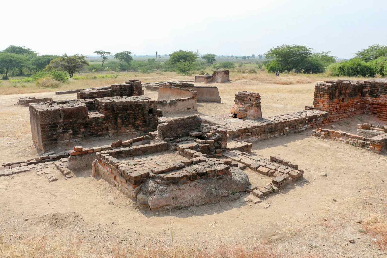 The bathroom-toilet structure of a house in Lothal, one of the southernmost sites of the ancient Indus Valley Civilization (Wikimedia)