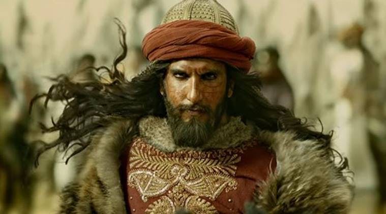 Ranveer Singh's portrayal of Alauddin Khilji in "Padmaavat" (2018)
