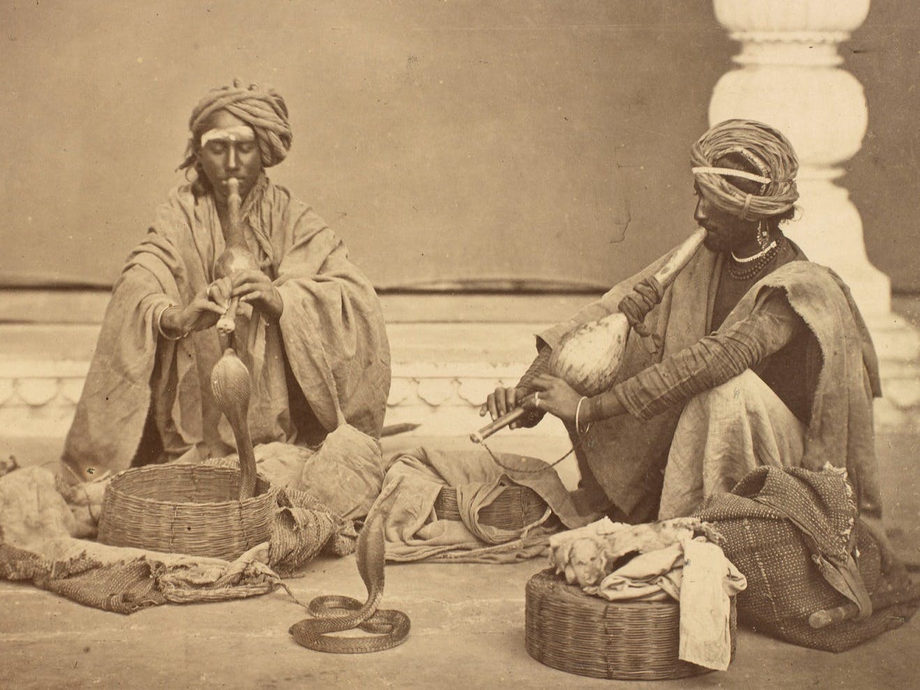"Snake Charmers: Prince of Wales Tour of India" 1875-6 (Royal UK Collection)