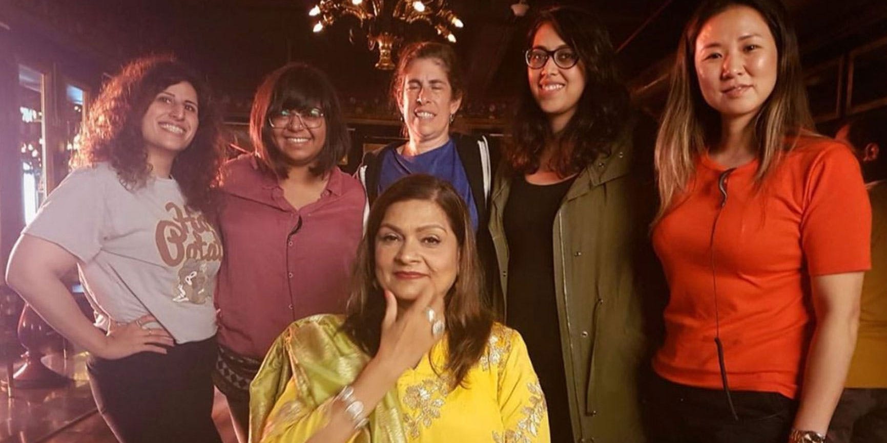 Smriti Mundhra (second from right) and other show producers, with matchmaker Sima Taparia. (Via Instagram)
