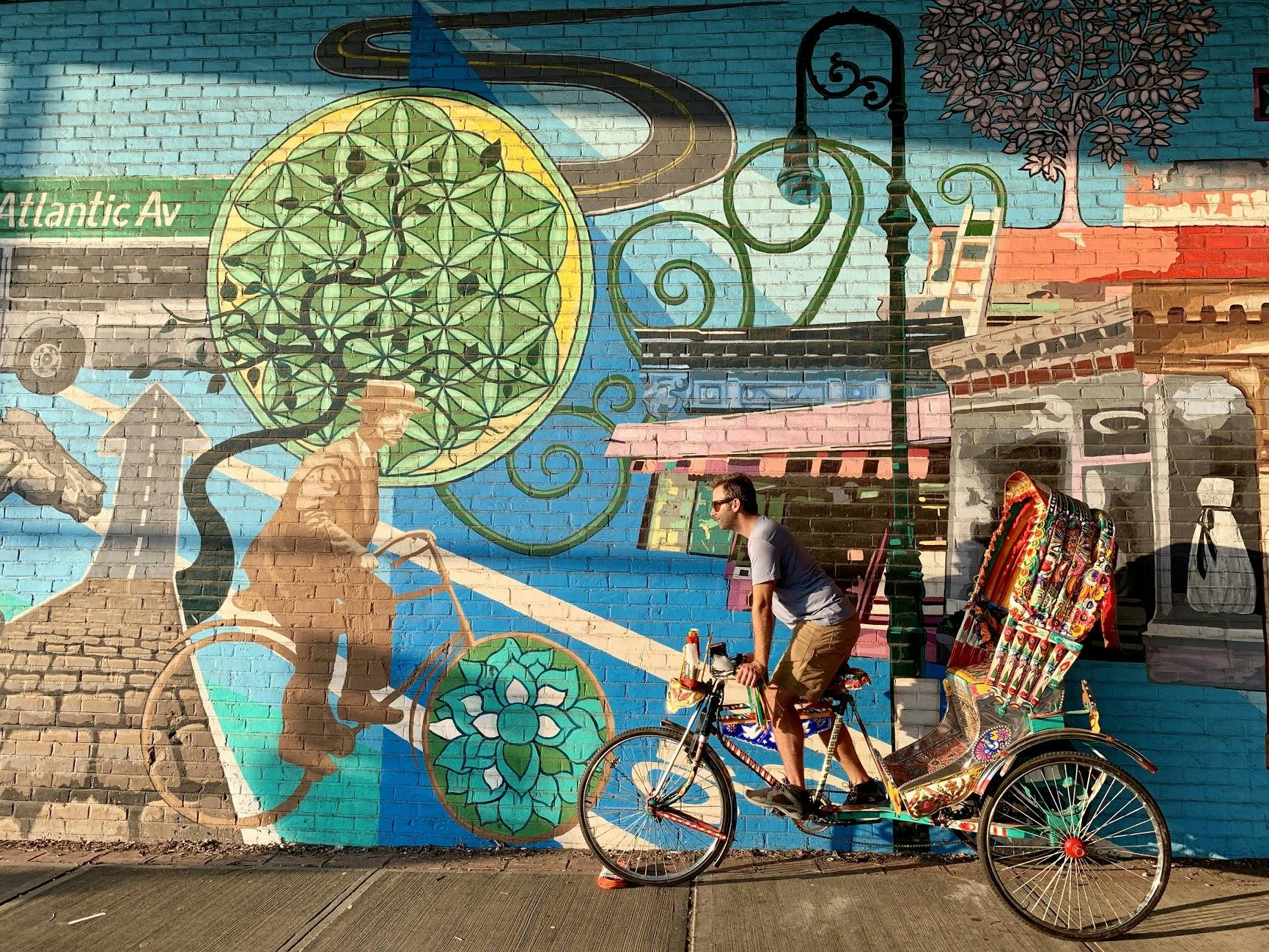 A Bangladeshi Rickshaw in the Midst of Brooklyn